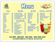 Kem bo Co Bong Vung Tau menu