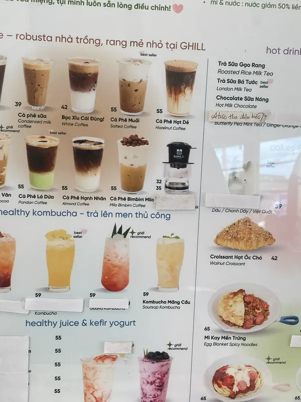 Ghill Coffee Thu Duc menu 4