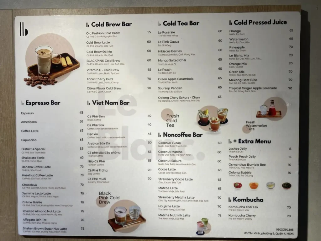 Le Blanc Coffee Space Q4 menu 1024x768