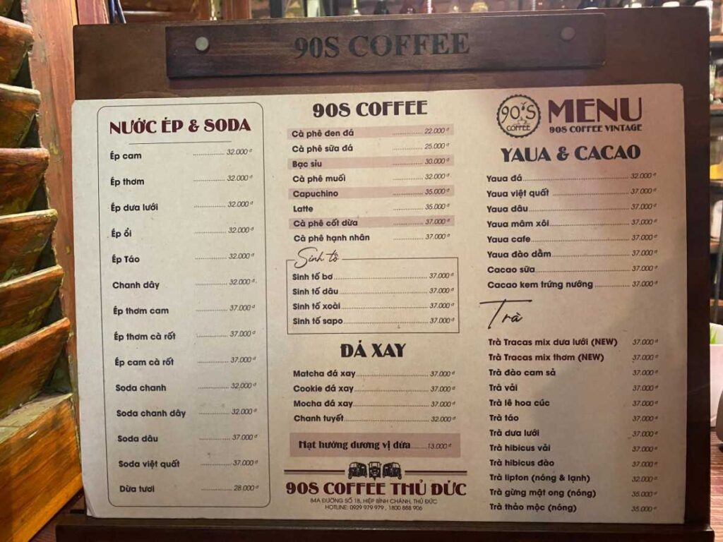 ca phe 90S Menu 1024x768