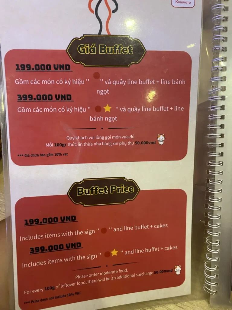 Buffet Sushi Kunimoto Truong Cong Dinh Tan Binh menu 2 768x1024