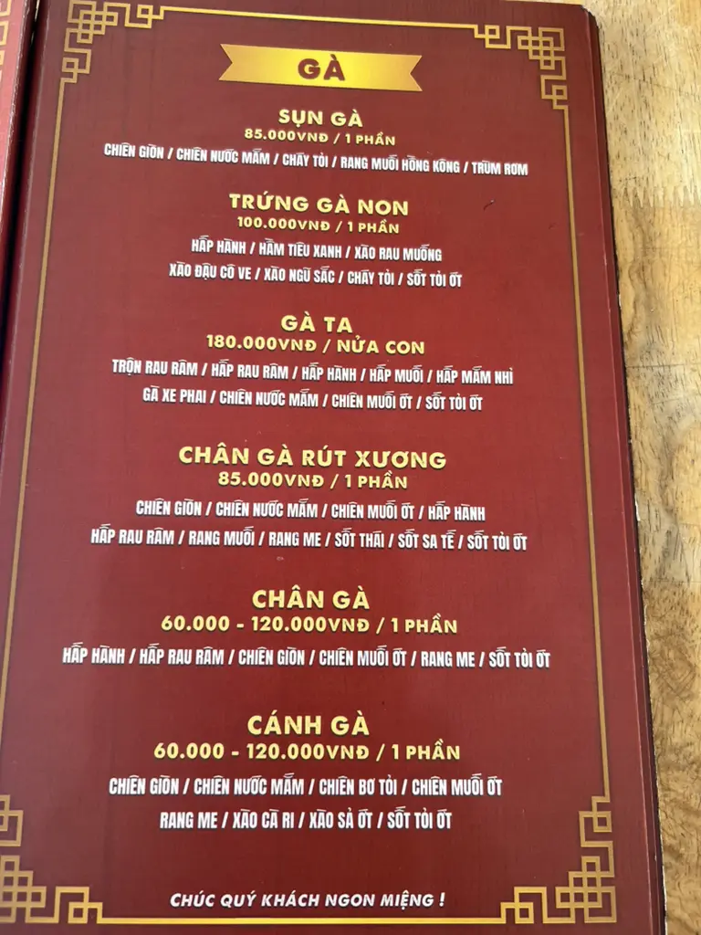 Oc Thanh Van 39k menu 1