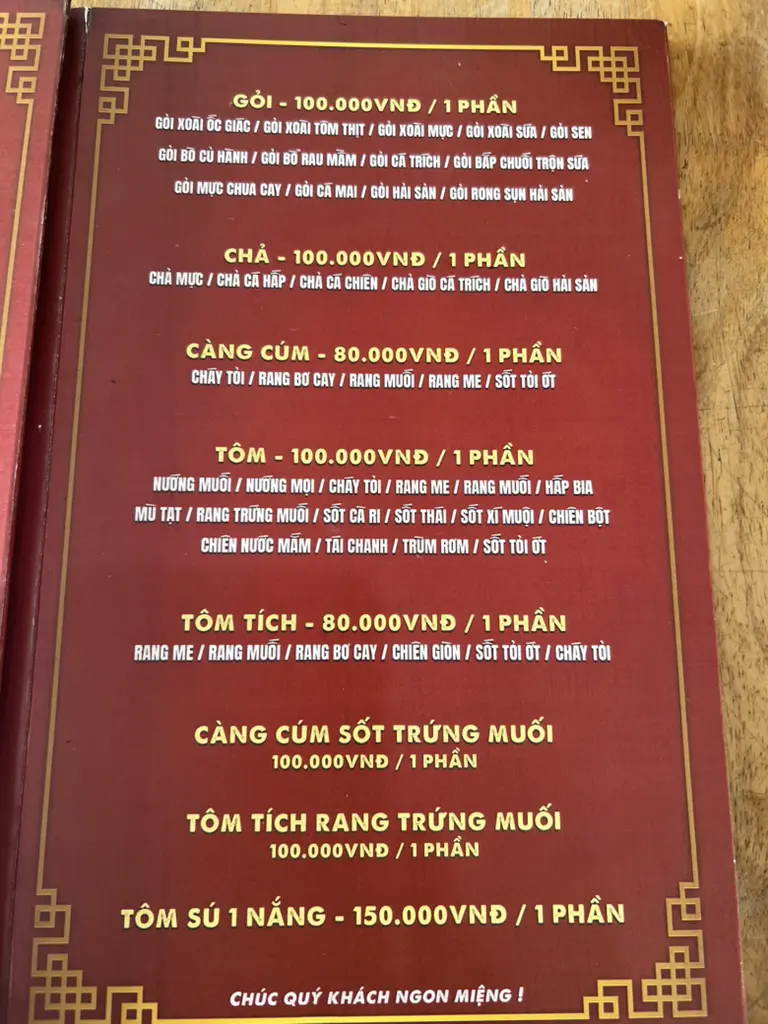 Oc Thanh Van 39k menu 11