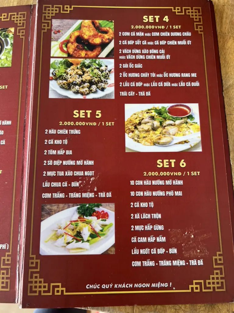 Oc Thanh Van 39k menu 12