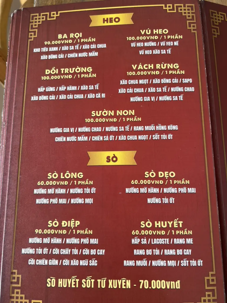 Oc Thanh Van 39k menu 7